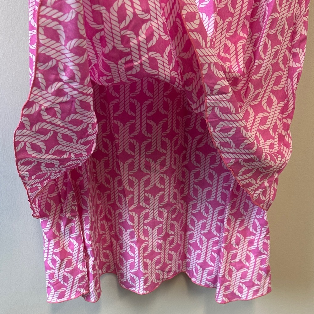 Escapada Sleeveless Michelle Dress Pink Patterned Midi Dress with 2-tiered Hem - Picture 7 of 7